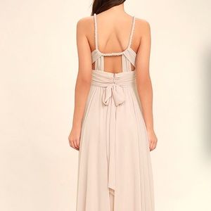 LULU'S CARTE BLANCHE BLUSH PINK MAXI DRESS
